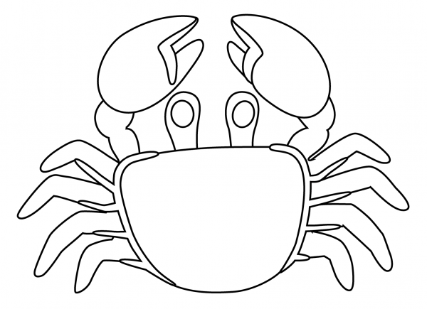 Crab Emoji coloring page image