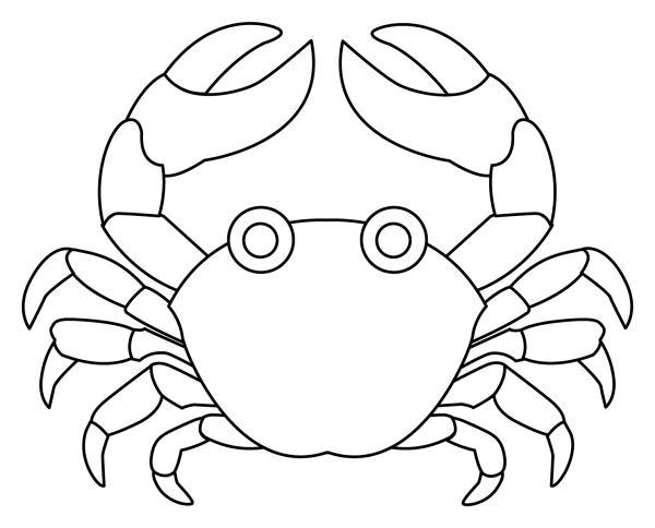 Crab Emoji coloring page image