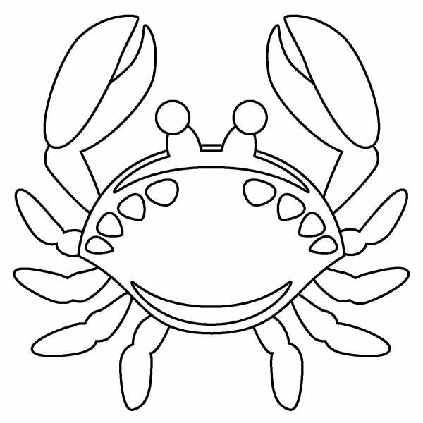 Crab Emoji coloring page image