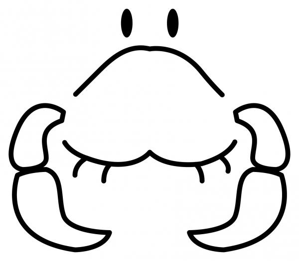 Crab Emoji coloring page image