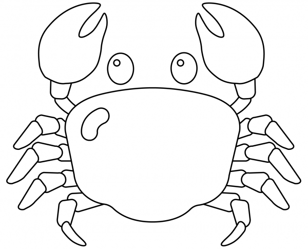 Crab Emoji coloring page image