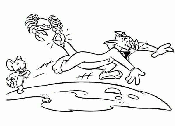 Crab Got Tom  coloring page image