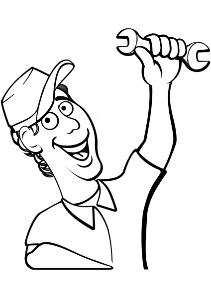 Craftsman coloring page image