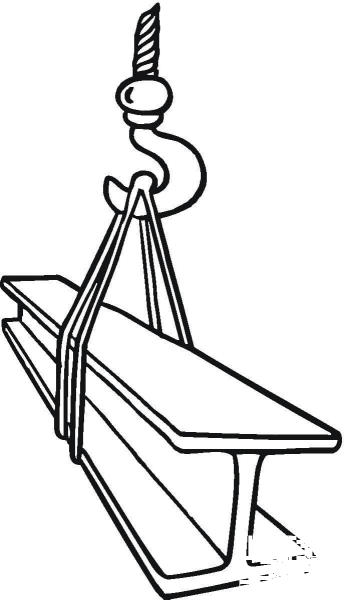 Crane At Work  coloring page image