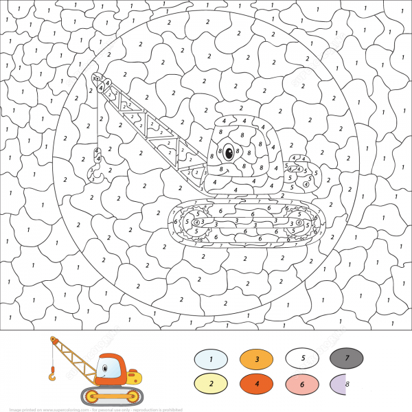 Crane Color by Number image