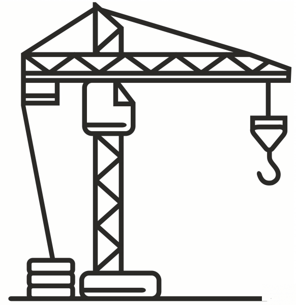 Crane coloring page image