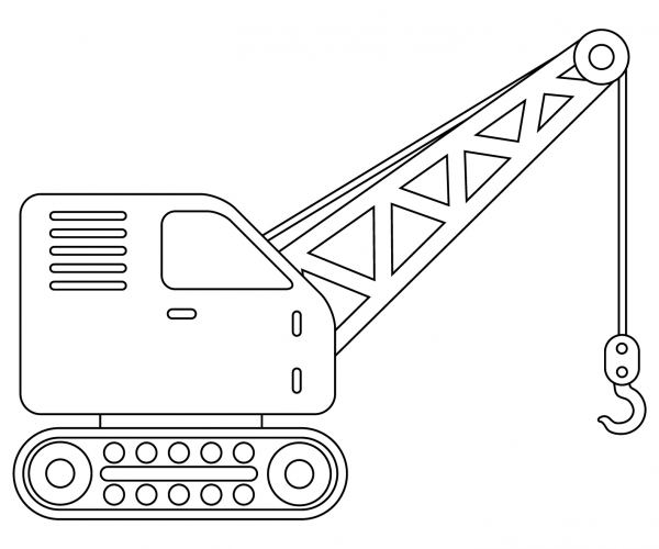 Crane coloring page image