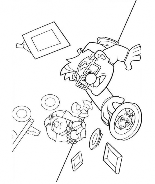Crashed House  coloring page image