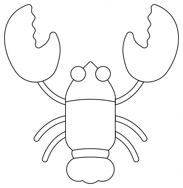 Crawfish coloring page image
