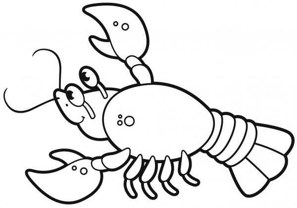 Crawfish coloring page image