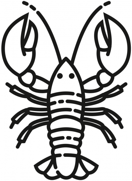 Crawfish coloring page image