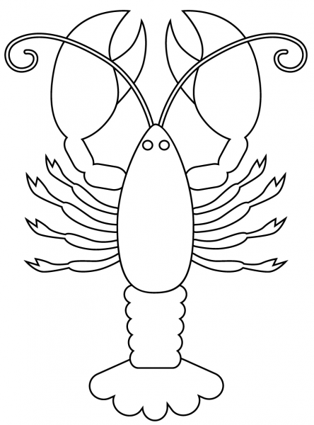 Crawfish coloring page image