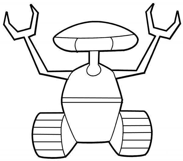 Crawler Robot coloring page image