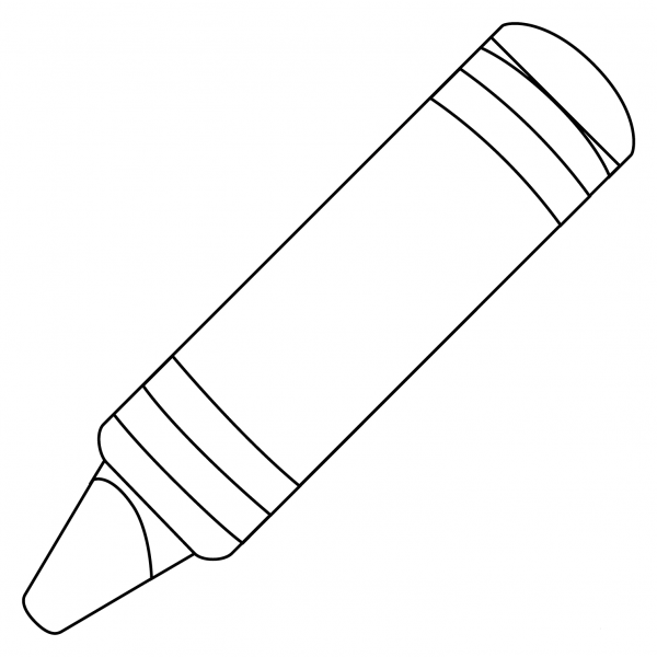 Crayon Emoji coloring page image
