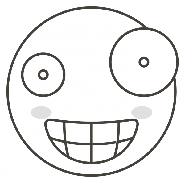 Crazy Face coloring page image