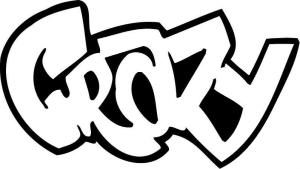 Crazy Graffiti  coloring page image