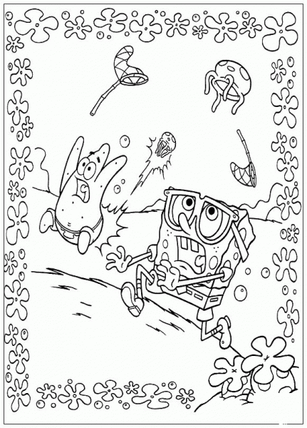 Crazy Jellyfishes  coloring page image
