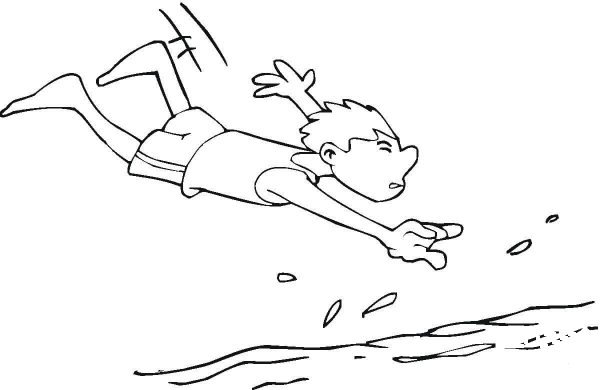 Crazy Swimmer  coloring page image