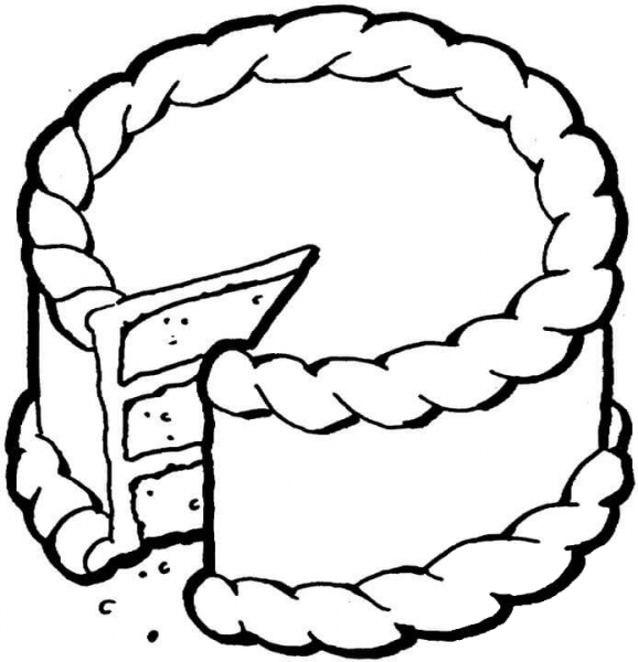 Creamy Cake  coloring page image