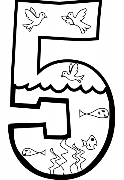 Creation Day coloring page image