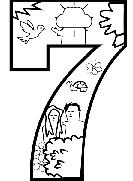 Creation Day coloring page image