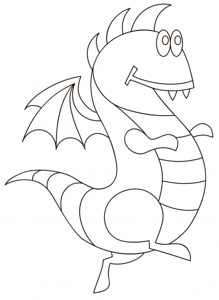 Creazilla Dragon coloring page image