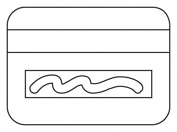 Credit Card Emoji coloring page image