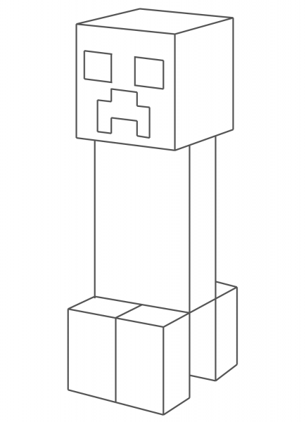 Creeper coloring page image