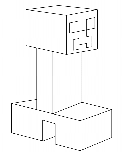 Creeper from Minecraft coloring page image
