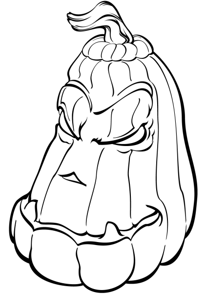 Creepy Pumpkin coloring page image
