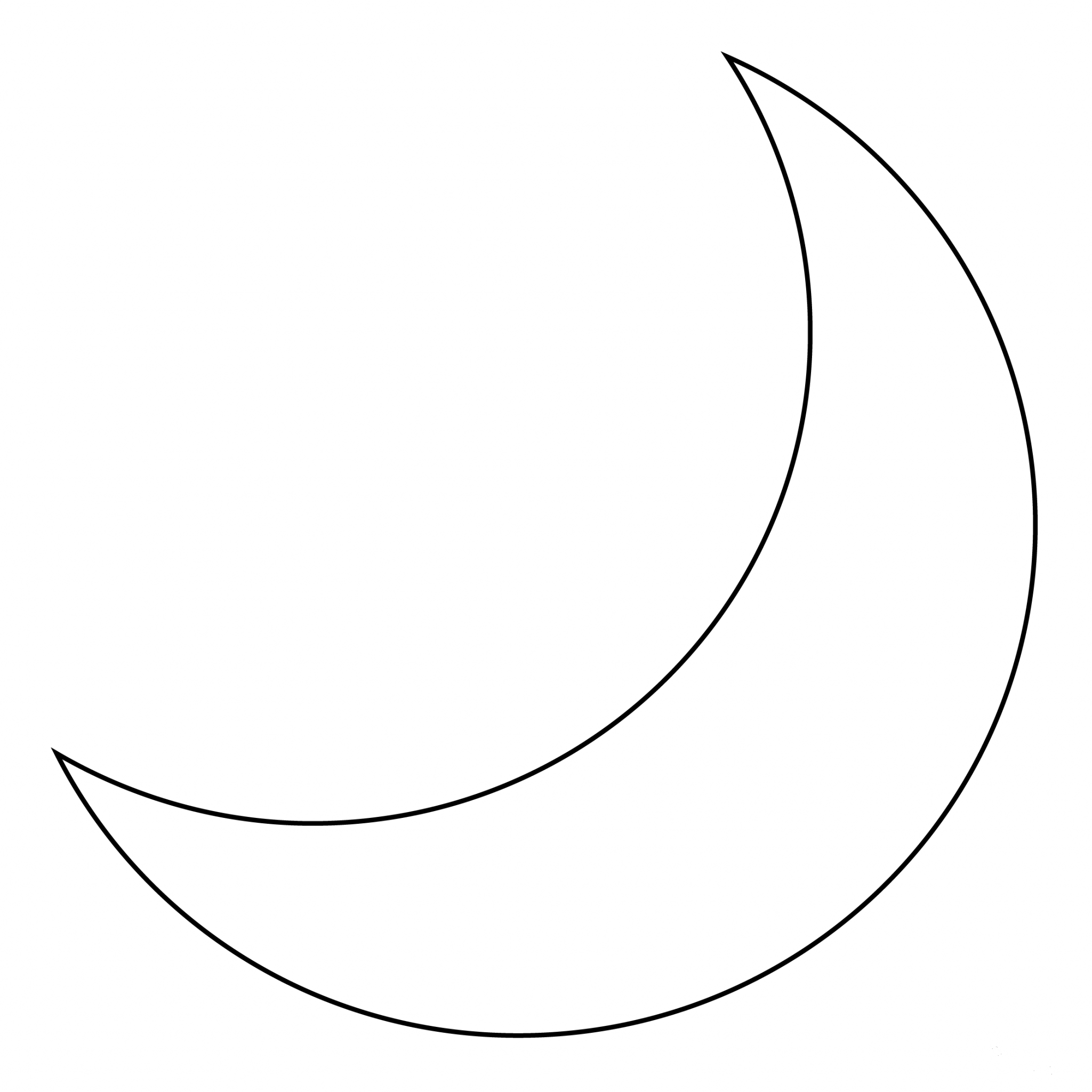 Crescent Moon coloring page - ColouringPages