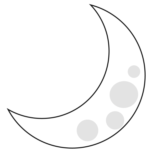 Crescent Moon Emoji coloring page image