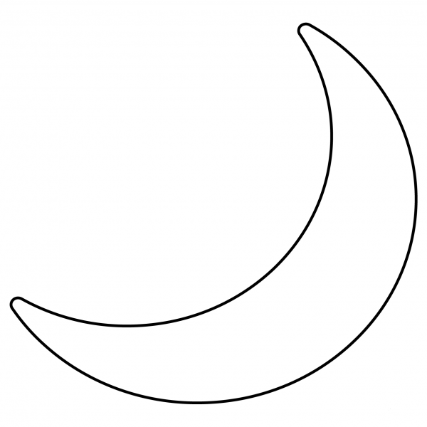 Crescent Moon Emoji coloring page image