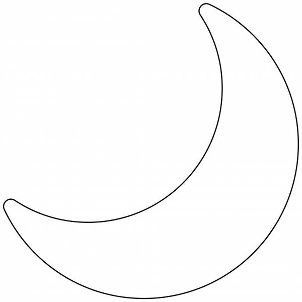 Crescent Moon Emoji coloring page image