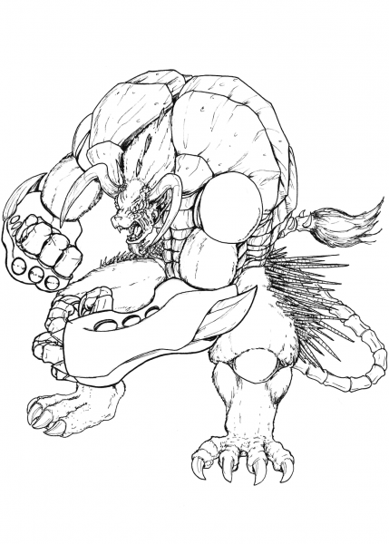 Cretaphus the Strong coloring page image