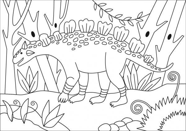 Crichtonsaurus coloring page image