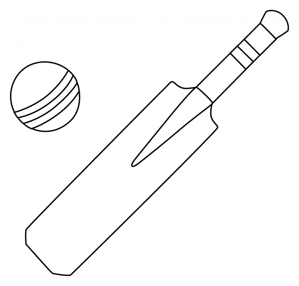 Cricket Game Emoji coloring page image