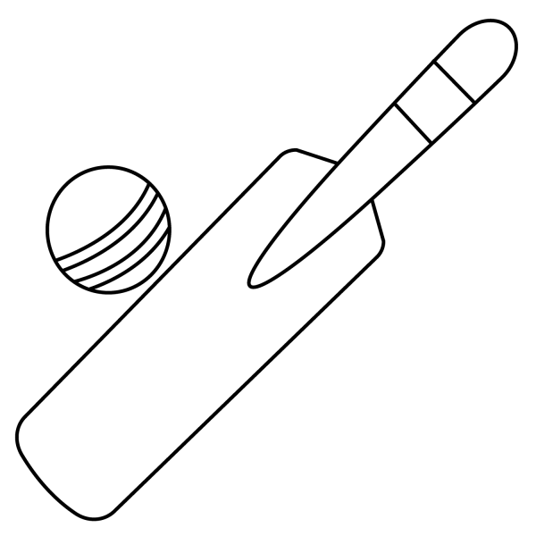 Cricket Game Emoji coloring page image