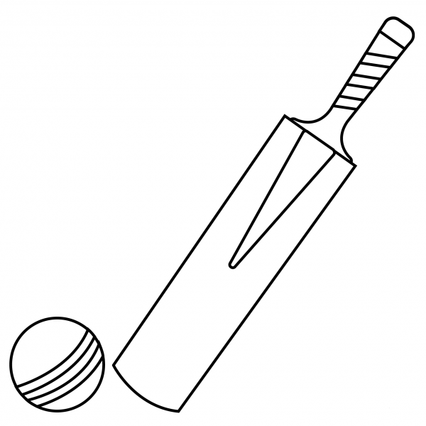 Cricket Game Emoji coloring page image