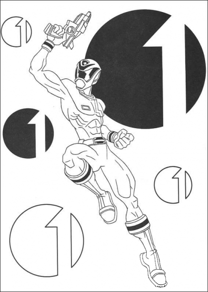 Crime Kicker Holds The Weapon  coloring page image