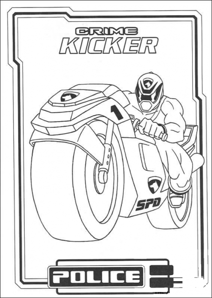 Crime Kicker Police  coloring page image