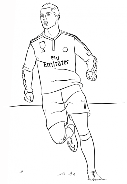 Cristiano Ronaldo coloring page image
