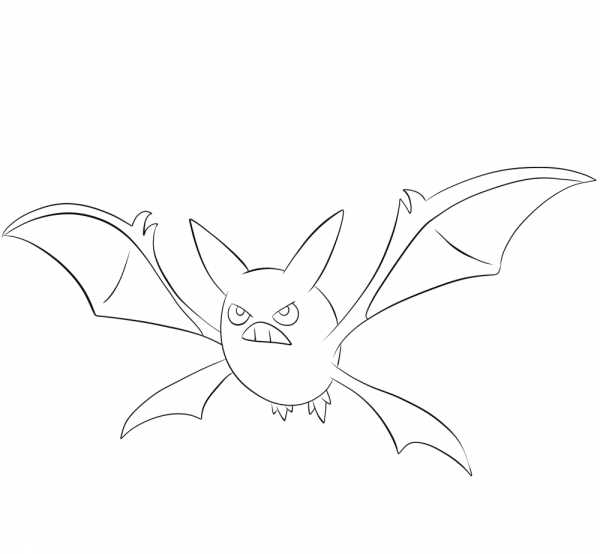 Crobat coloring page image