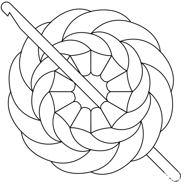 Crochet coloring page image