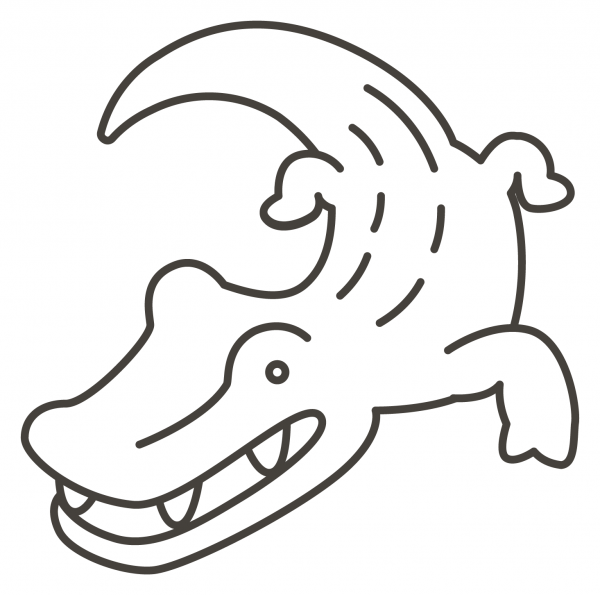 Crocodile coloring page image