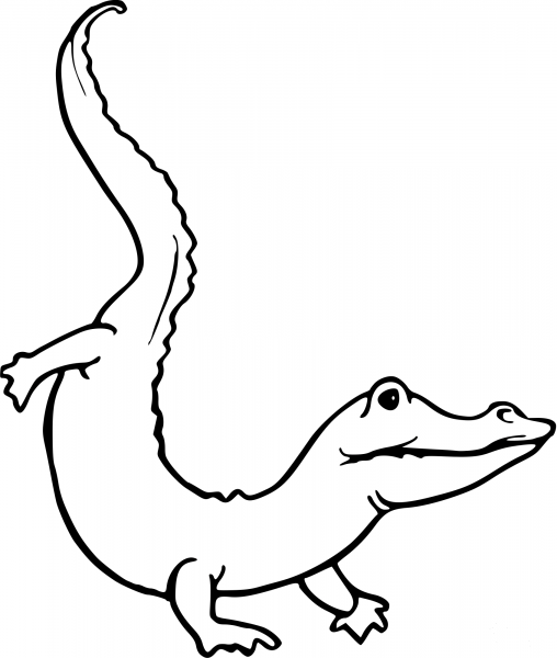 Crocodile coloring page image
