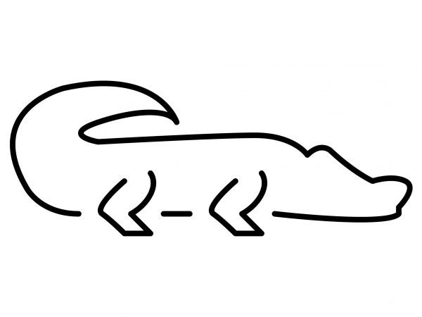 Crocodile Emoji coloring page image
