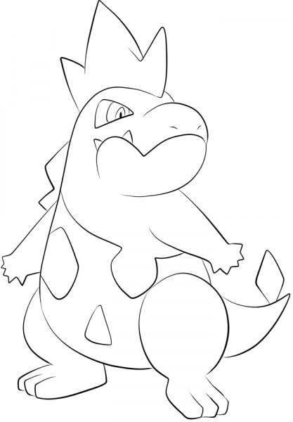 Croconaw coloring page image