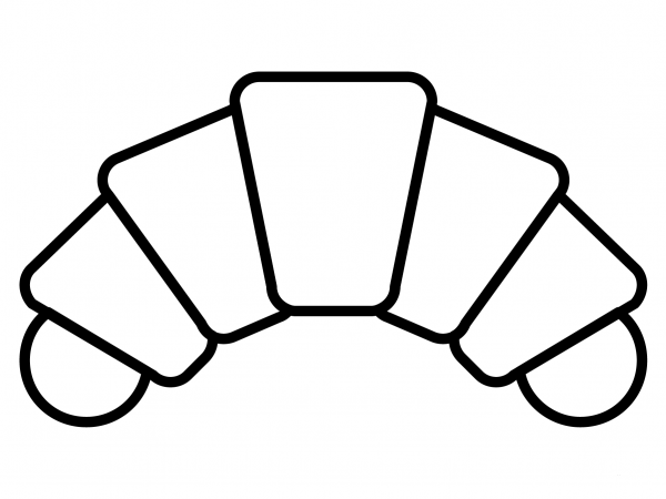 Croissant Emoji coloring page image