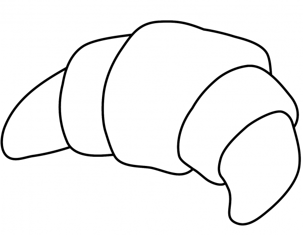 Croissant Emoji coloring page image